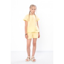 Комплект для дівчинки (блуза+шорти) Носи Своє 122 Жовтий (6432-118-v6)
