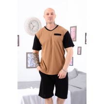 Men's pajamas (T-shirt + shorts) Nosy Svoe 60 Beige (8196-001-v7)