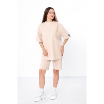 Комплект жіночий (футболка+шорти-бермуди) Носи Своє 46 Бежевий (8400-057-v5)