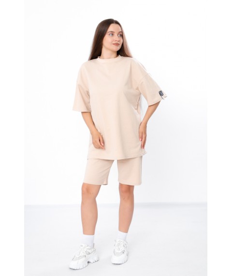 Комплект жіночий (футболка+шорти-бермуди) Носи Своє 52 Бежевий (8400-057-v14)
