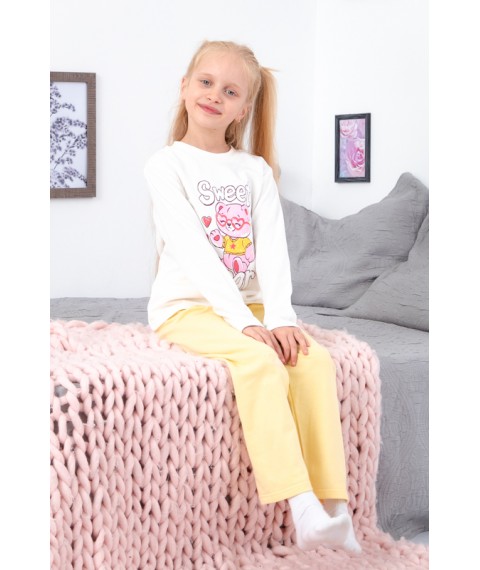 Pajamas for girls Wear Your Own 122 White (6076-023-33-5-v12)