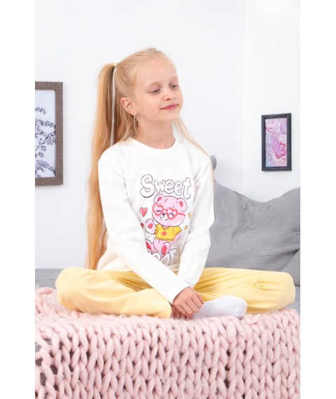 Pajamas for girls Wear Your Own 122 White (6076-023-33-5-v12)