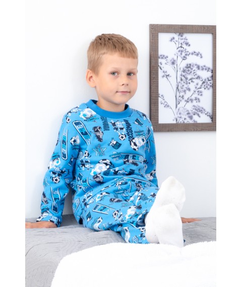 Піжама для хлопчика (тепла) Носи Своє 122 Темно-блакитний (6076-024-4-v28)