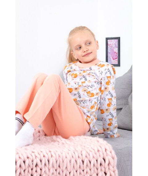 Піжама для дівчинки (тепла) Носи Своє 134 Світло-персиковий (6076-024-5-1-v57)