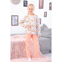 Піжама для дівчинки (тепла) Носи Своє 104 Світло-персиковий (6076-024-5-1-v15)