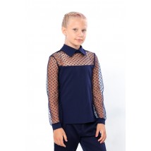 Blouse with lace sleeves Nosy Svoe 134 Blue (6138-066-v6)