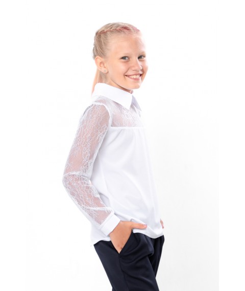 Blouse with lace sleeves Nosy Svoe 134 White (6138-066-v5)
