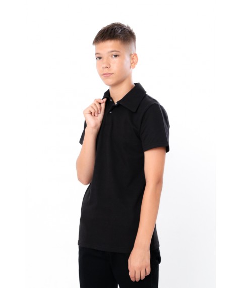 Boys' Polo Shirt Wear Your Own 128 Black (6210-091-v2)