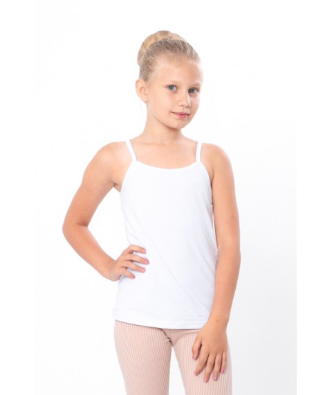 Tank top for girls (teens) Wear Your Own 140 White (6289-036-v1)