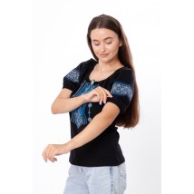 Women's short-sleeved embroidered shirt Nosy Svoe 52 Black (8604-015-22-v4)