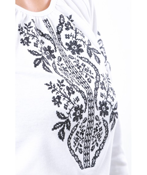 Women's long-sleeved embroidered shirt Nosy Svoe 54 White (8607-038-22-1-v5)