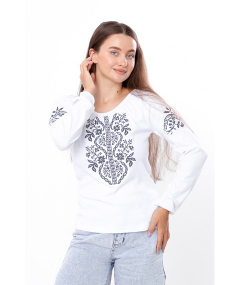 Women's long-sleeved embroidered shirt Nosy Svoe 54 White (8607-038-22-1-v5)