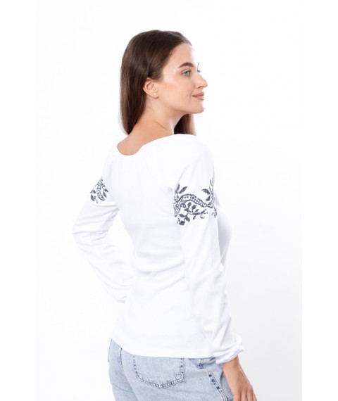 Women's long-sleeved embroidered shirt Nosy Svoe 54 White (8607-038-22-1-v5)