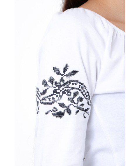 Women's long-sleeved embroidered shirt Nosy Svoe 54 White (8607-038-22-1-v5)