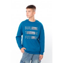 Sweatshirt for a boy (adolescent) Wear Your Own 152 Turquoise (6393-025-33-1-v5)