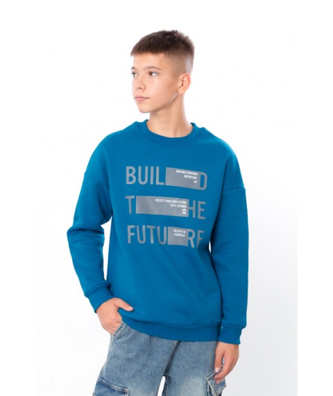 Sweatshirt for a boy (adolescent) Wear Your Own 158 Turquoise (6393-025-33-1-v6)