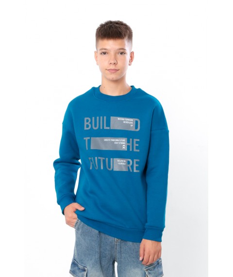 Sweatshirt for a boy (adolescent) Wear Your Own 158 Turquoise (6393-025-33-1-v6)