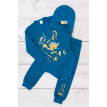 Комплект ясельний для хлопчика (боді+штанці+шапка) Носи Своє 92 Синій (5052-023-33-4-v26)