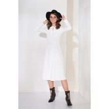 Стильна біла сукня міді