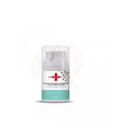 Home-Peel Intensive Feuchtigkeitscreme mit Hyaluronsäure für alle Hauttypen mit SPF-15, 50 ml.