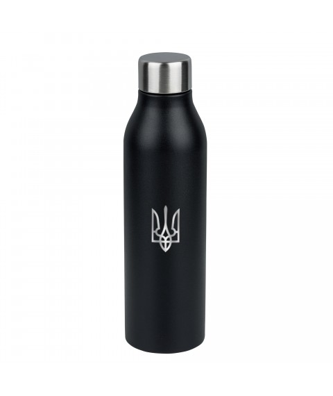 Термос для напитков Герб Украины (черный)