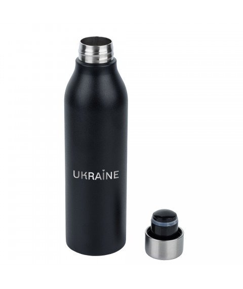 Термос для напоїв Ukraine (чорний)