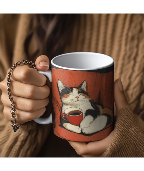 Чашка Осенний кот