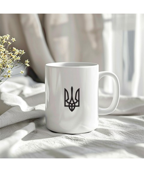 Чашка Герб Украины черный