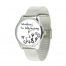 Часы ZIZ Late white на металлическом браслете