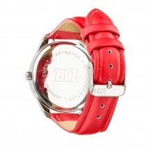 Годинник ZIZ Мінімалізм (червоний, срібло)