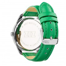 Ремінець для годинника ZIZ (смарагдово - зелений, срібло)