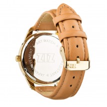 Ремінець для годинника ZIZ (карамельно - коричневий, золото)