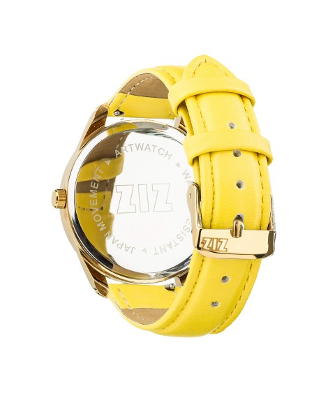 Ремешок для часов ZIZ (лимонно - желтый, золото)