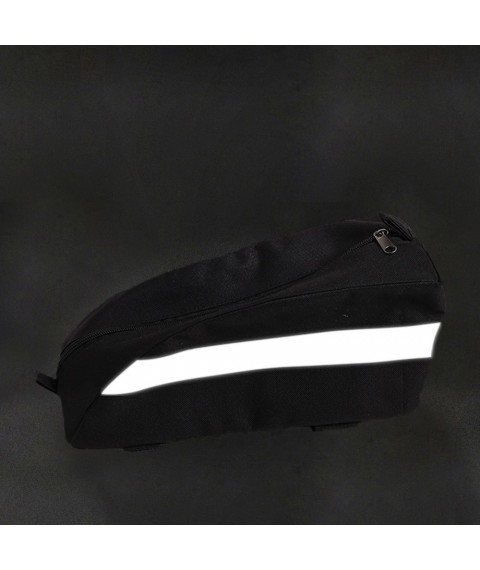 Bicycle bag with reflective inserts