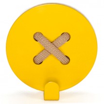 Вешалка настенная Крючок Glozis Button Yellow H-023 8 х 8см