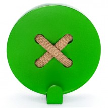 Вешалка настенная Крючок Glozis Button Green H-026 8 х 8см