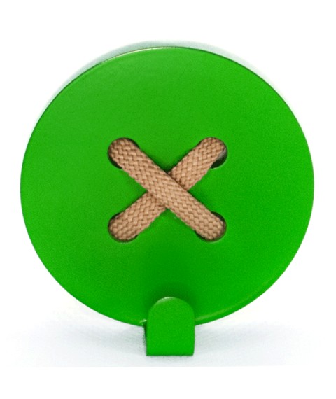 Вешалка настенная Крючок Glozis Button Green H-026 8 х 8см