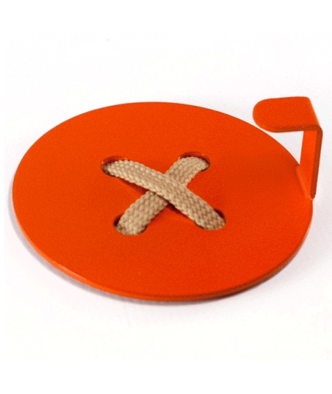Вешалка настенная Крючок Glozis Button Orange H-025 8 х 8см