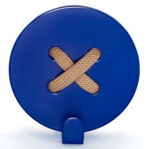 Вешалка настенная Крючок Glozis Button Blue H-027 8 х 8см