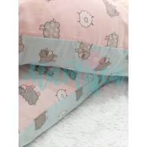 Подушки для беременных U образная “обнимашка” - Барашки на розовом и барашки на голубом