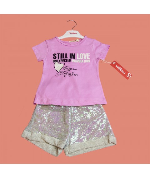 Suit (T-shirt+shorts) Matusya New Pink 20500