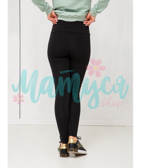 Knitted fleece Tights for pregnant women with tummy volume regulator