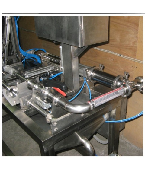 Semi-automatic filling machine for liquid and viscous products in CHAB-type packaging (from the manufacturer)