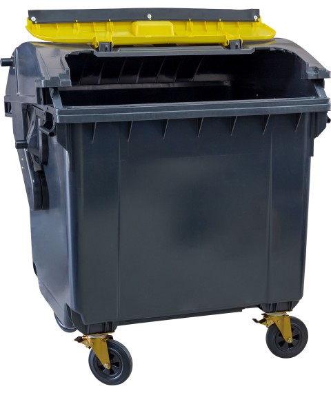 Container for solid waste TM "ESE" 1100 l. with round lid+additional lid