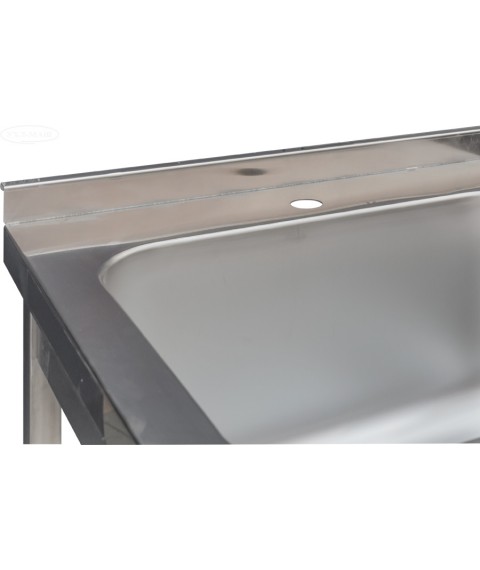 Single-section stainless steel sink