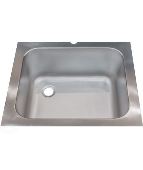 Single-section stainless steel sink