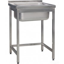 Single-section stainless steel sink