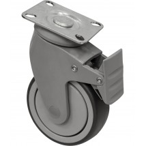 Колесо 3093-100 пов. з гальмом на платформі  (пластиковий кронштейн)