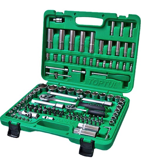 Tool set 1/4"&1/2" 108 units. (6-gr.) new box GCAI108R