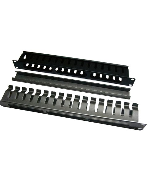 Cable organizer 1U 19" with metal cover